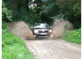 Renault Duster полем, лесом